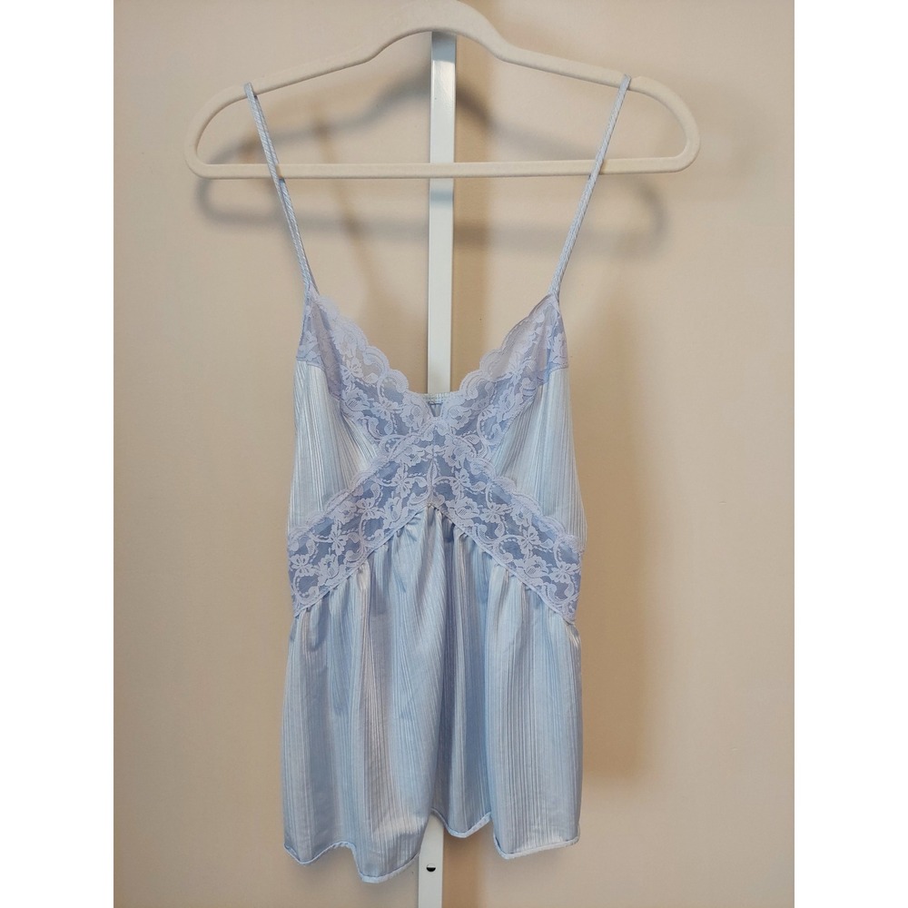 Vintage Sears Lace Camisole Top Lingerie M 12/14 Made in USA Coquette